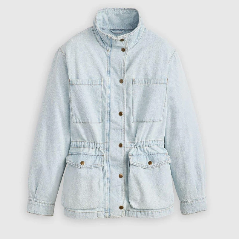 Image of Levis Womens Karlie Utly Jk Denim Jacket Desert Recharge female 8 (XS)