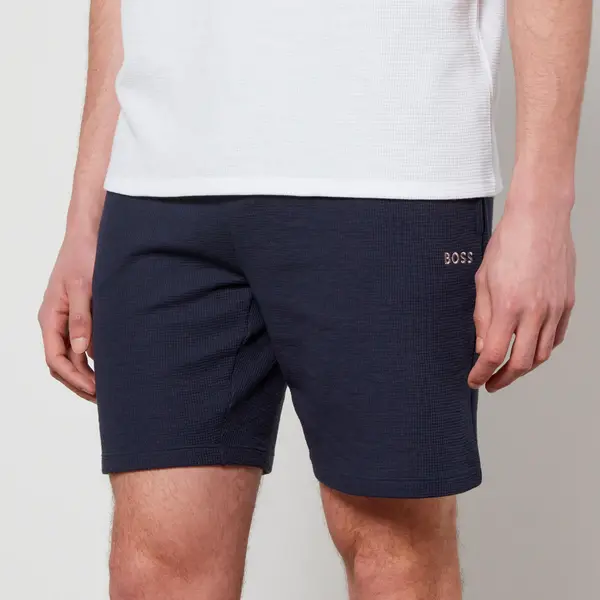 Image of BOSS Bodywear Cotton-Blend Shorts - M Blue Shorts male 50480828-403 M
