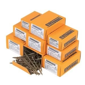 Image of TurboGold Carbon Steel Woodscrews Trade Pack Pack of 1400
