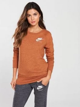 Image of Nike Sportswear Gym Vintage Crew Sweat Russet Brown Russet Brown Size M Women