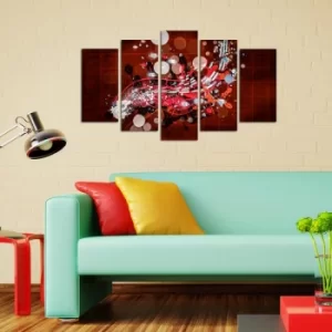 Image of 5ABSMDF-45 Multicolor Decorative MDF Painting (5 Pieces)