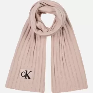 Image of Calvin Klein Babys' Monogram Rib Scarf - Pale Rose - One Size