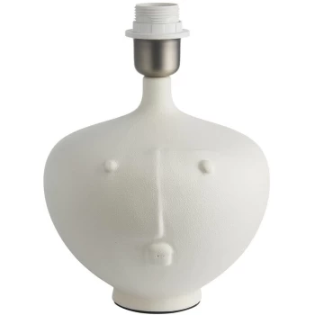 Image of Endon Mrs Matt white Ceramic Table Lamp Base Only with Inline Switch - Heart Shape