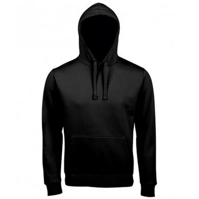 Image of SOL'S Mens Spencer Hooded Sweatshirt in Black Size: XS Black Male XS
