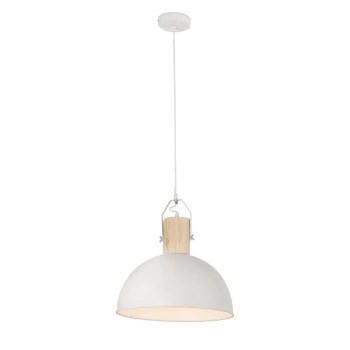 Image of Faro Margot - Dome Suspension Pendant White E27 40W