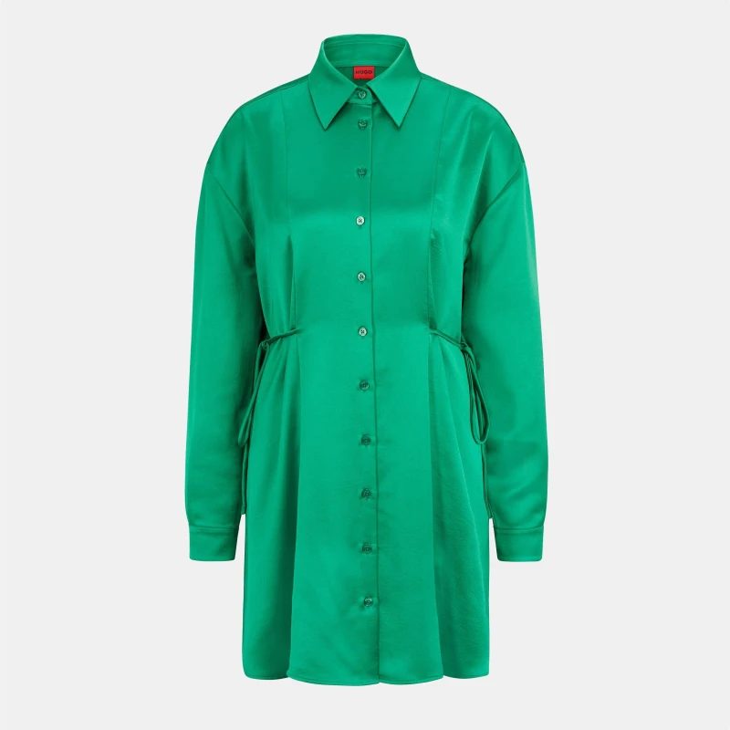 Image of Hugo Womens Keleste Bodycon Dress Medium Green female 6 (XS)