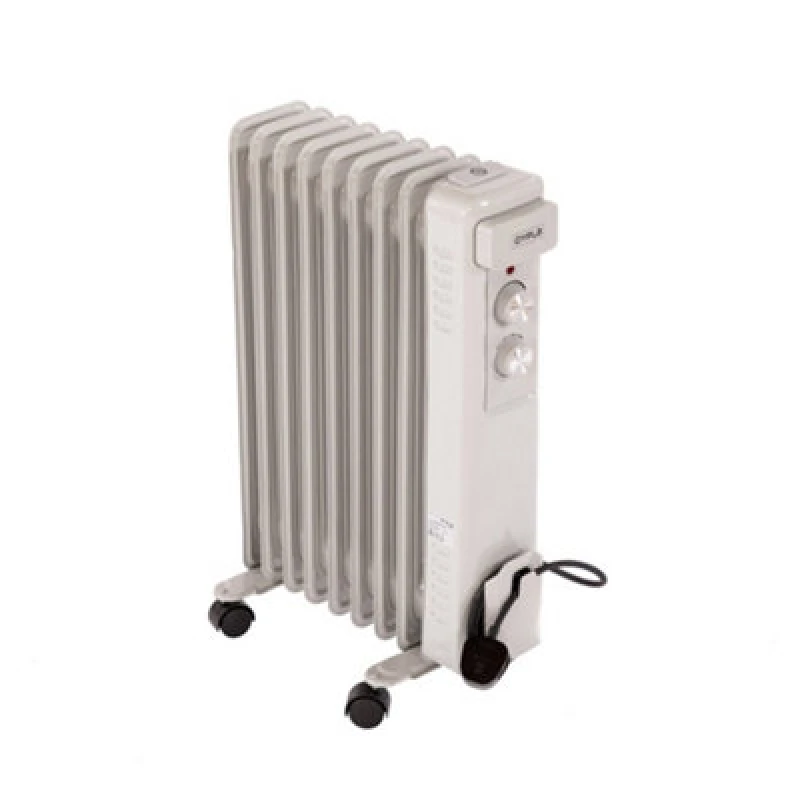 Image of Oypla 9 Fin Portable Oil Filled Radiator Electric Heater White