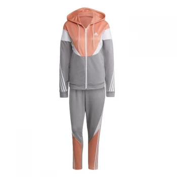 Image of adidas Sportswear Colorblock Tracksuit Womens - Ambient Blush / Medium Grey He