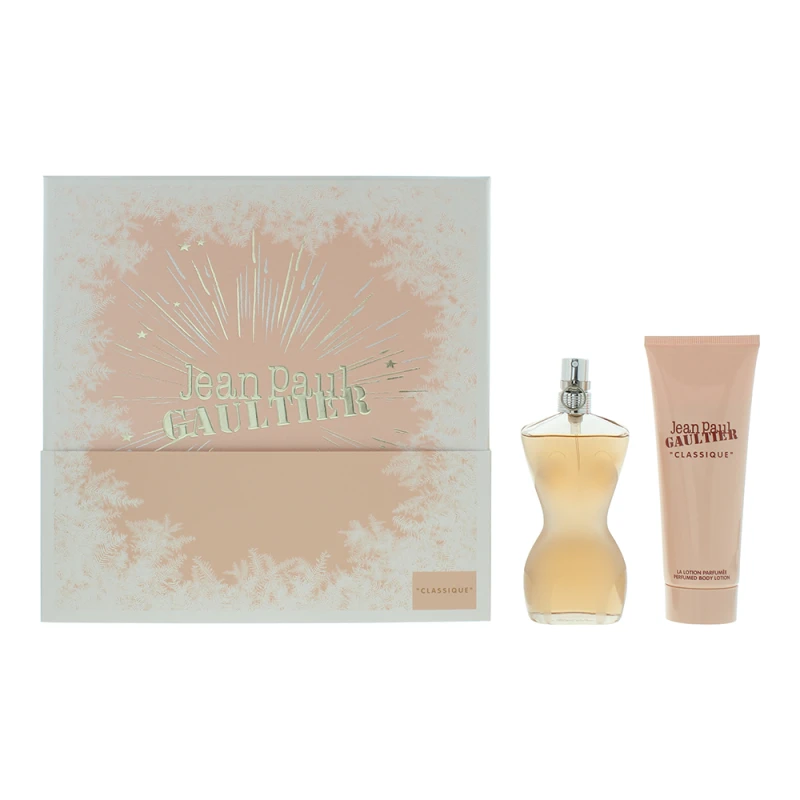 Image of Jean Paul Gaultier Classique 2 Piece Gift Set: Eau de Toilette 50ml - Body Lotio TJ Hughes 8435415084963