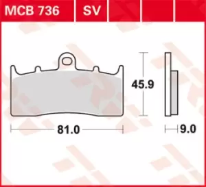 Image of TRW Lucas Sintered lining MCB736SV