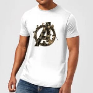 Image of Marvel Avengers Infinity War Avengers Logo T-Shirt - White - S