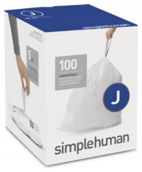 Image of simplehuman Bin Liner Code J x 100 Liners