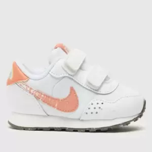 Image of Nike White & Pink Md Valiant Se Girls Toddler Trainers