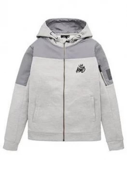 Image of Kings Will Dream Boys Frovell Zip Through Hoodie - Grey Marl, Size 10-11 Years