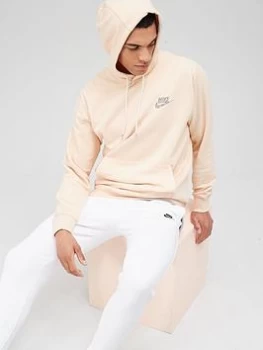 Image of Nike NSW Revival Fleece Overhead Hoodie - Beige, Beige, Size L, Men
