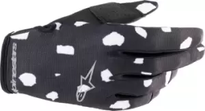 Image of Alpinestars Radar Motorcross Gloves, black-white, Size L, black-white, Size L
