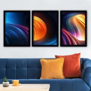 Image of 3SC187 Multicolor Decorative Framed Painting (3 Pieces)