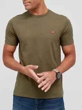 Image of Levis Original Logo T-Shirt - Olive, Olive Night, Size XL, Men