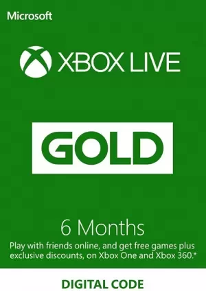 Image of Microsoft Xbox Live Gold 6 Months Subscription Membership