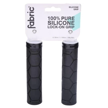 Image of Fabric Silicone Lock On Grips - Black