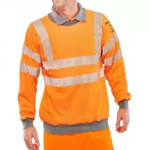Image of Beeswift Arc Flash GO-RT Sweatshirt Orange 4XL CARC56OR4XL