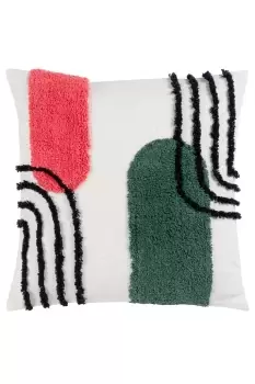 Image of Elmer Slub Tufted Cotton Polyester Filled Cushion
