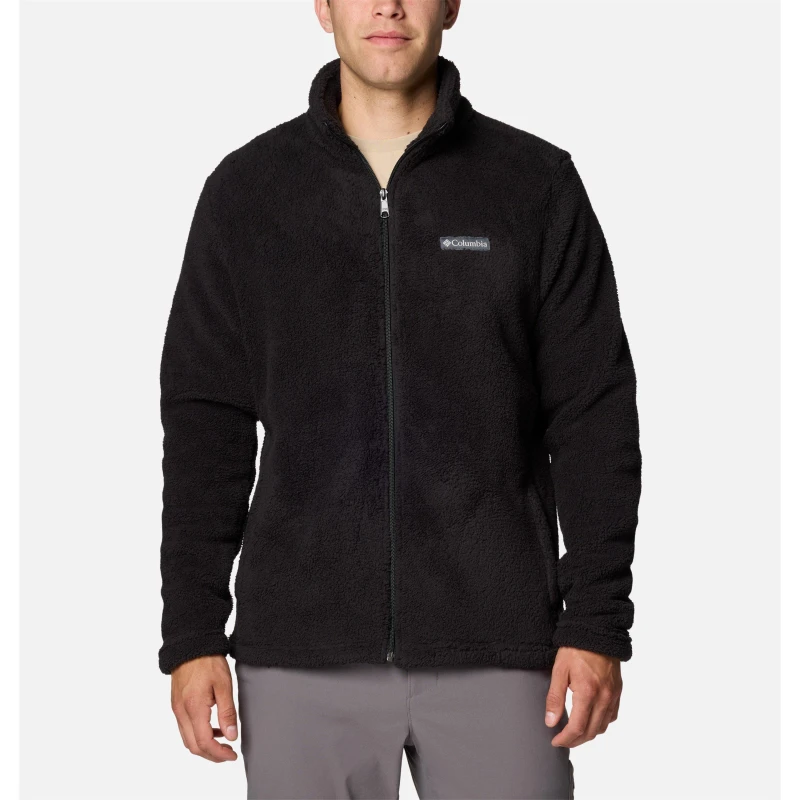 Image of Columbia Mens Thornhead Sherpa Full Zip Fleece Black male Small