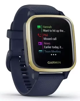 Image of Garmin Venu Sq Watch - Light Gold & Navy
