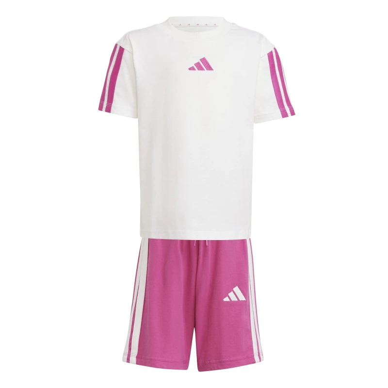 Image of adidas Essentials T-Shirt Set Infants Pink/White 3S unisex 6-7 Years