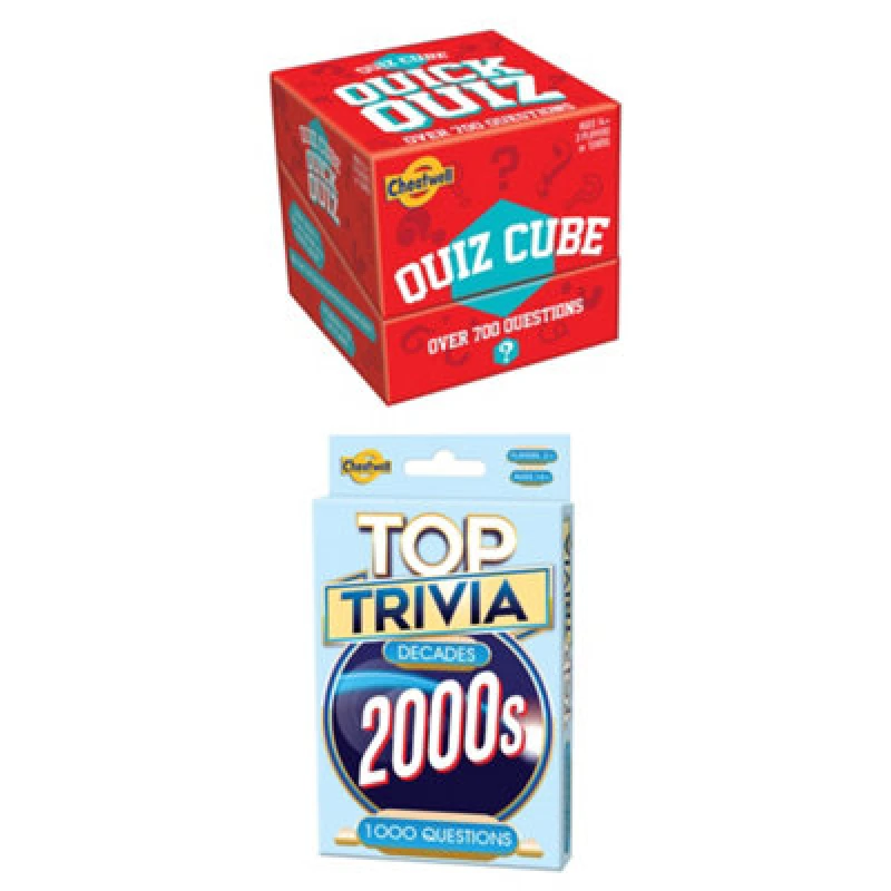 Image of Cheatwell Games Quiz Cube Quick Quiz and Top Trivia 2000's Bundle Multi unisex