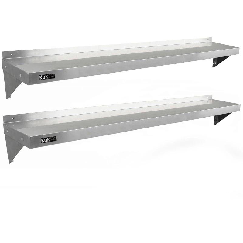 Image of (1940mm) Stainless Steel Shelves Kitchen Wall Shelf Catering & Free Microfiber Cloths