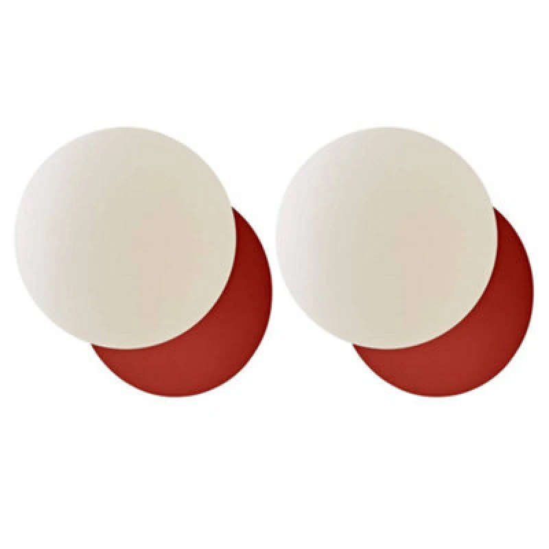 Image of ValueLights ValueLights Darla Pair of Frosted Globe IP44 Rated Bathroom Wall Lights in Burnt Orange Burnt Orange One Size Unisex 5059406068478
