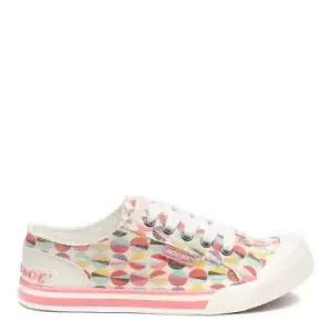 Image of Rocket Dog Jazzin Pink Jixel Print Trainers