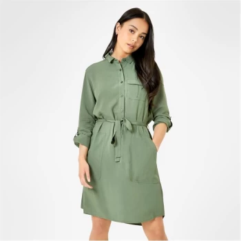 Image of Jack Wills Helford Mini Shirt Dress - Khaki