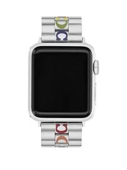 Image of Coach Ladies Coach Rainbow Link Apple Strap