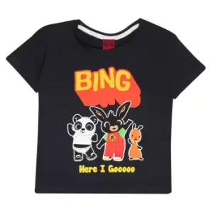 Image of Bing Bunny Boys Here I Go T-Shirt (1-2 Years) (Black)