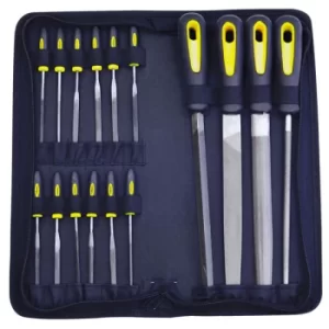 Image of Rolson 24779 16pc File Set With Pouch
