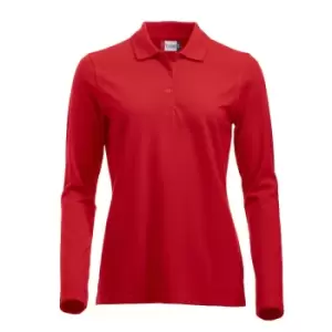 Image of Clique Womens/Ladies Classic Marion Long-Sleeved Polo Shirt (XS) (Red)