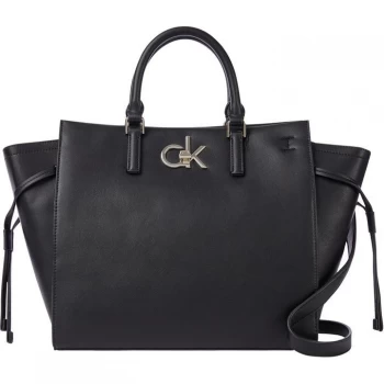 Image of Calvin Klein Re Lock Tote Bag - Black BAX