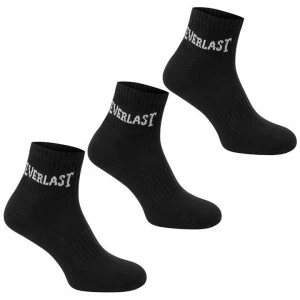 Image of Everlast Quarter Socks 3 Pack Junior - Black