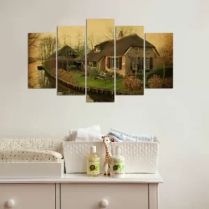 Image of 5M-66 Multicolor Decorative MDF Painting (5 Pieces)