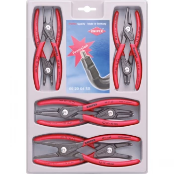 Image of Knipex 00 20 04 SB Precision Circlip Pliers Set - 8 Piece