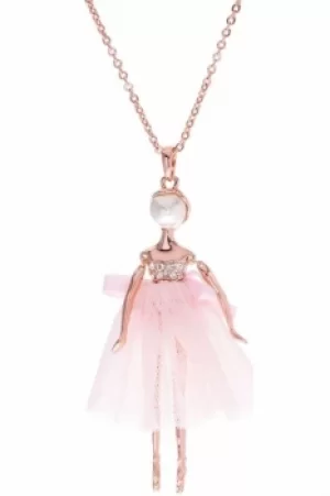 Image of Ted Baker Ladies Rose Gold Plated Bijou Pave Ballerina Pendant TBJ1324-24-13