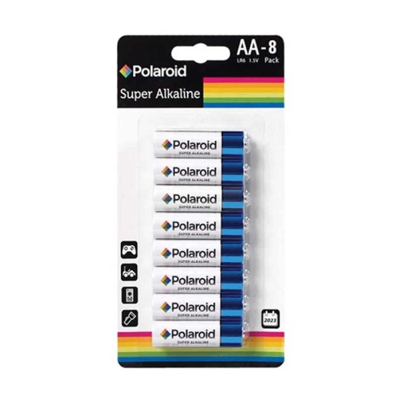 Image of Polaroid 8pk AA Alkaline Battery