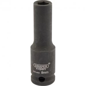 Image of Draper Expert 3/8" Drive Hi Torq Deep Hexagon Impact Socket Metric 3/8" 8mm