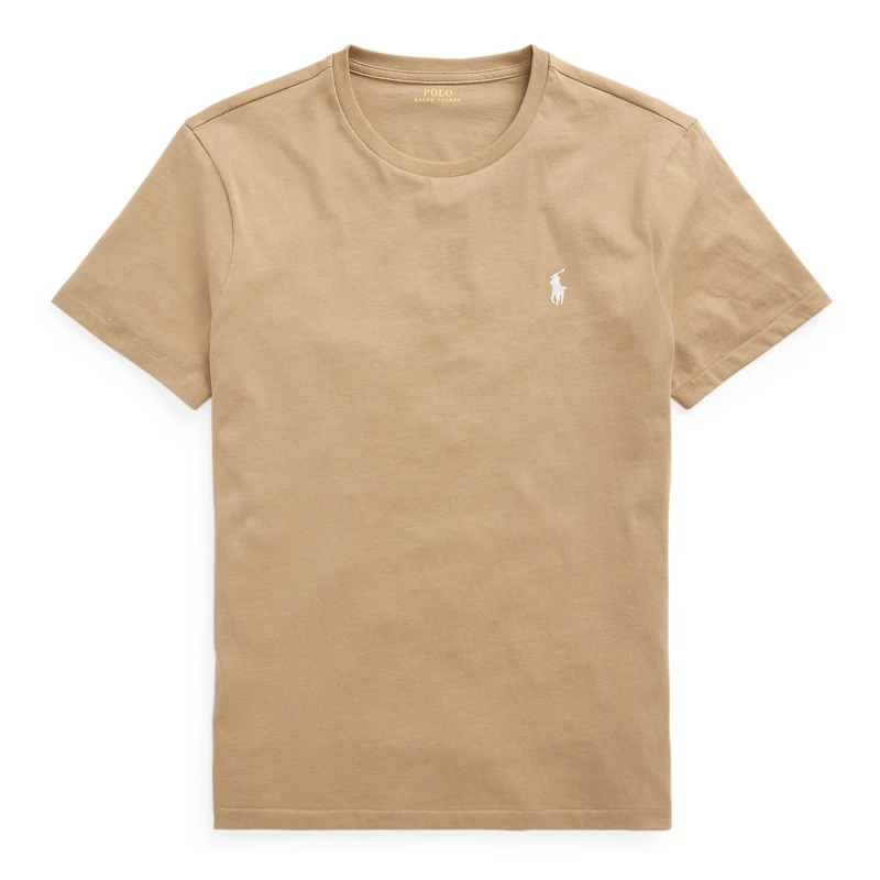 Image of Polo Ralph Lauren Mens Regular Fit Custom T-Shirt Cafe Tan male S