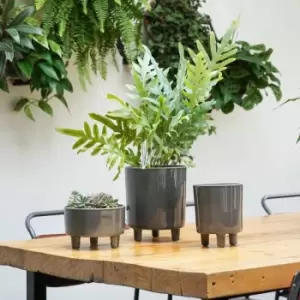 Image of Ivyline Pisa Slate Planter - H19Cm X D16Cm