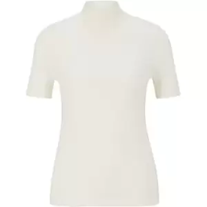 Image of HUGO Rib Knit Sweatshirt - White