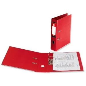 Image of 5 Star Lever Arch File PVC Spine 70mm A4 Red Pack 10