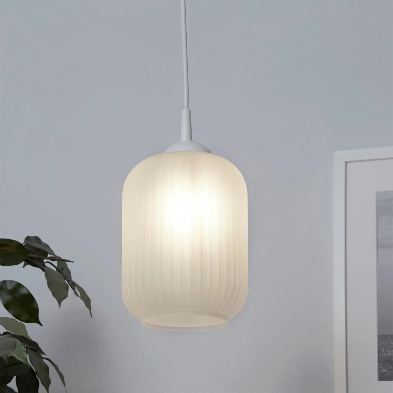 Image of Searchlight Frosted Glass Easy Fit Shade White - Searchlight White RT11601